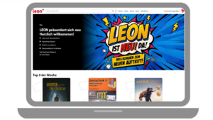 Die Startseite von LeOn Südtirol auf einem Bildschirm